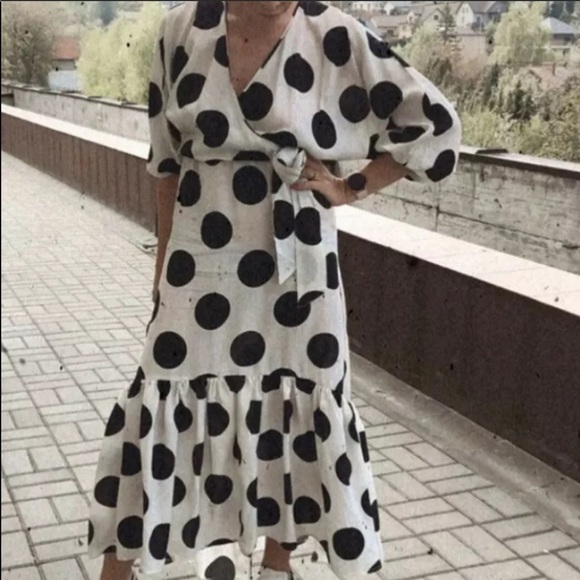 Hu0026M | Dresses | Hm Conscious Polka Dot Dress Xsmall Runs Big Med | Poshmark